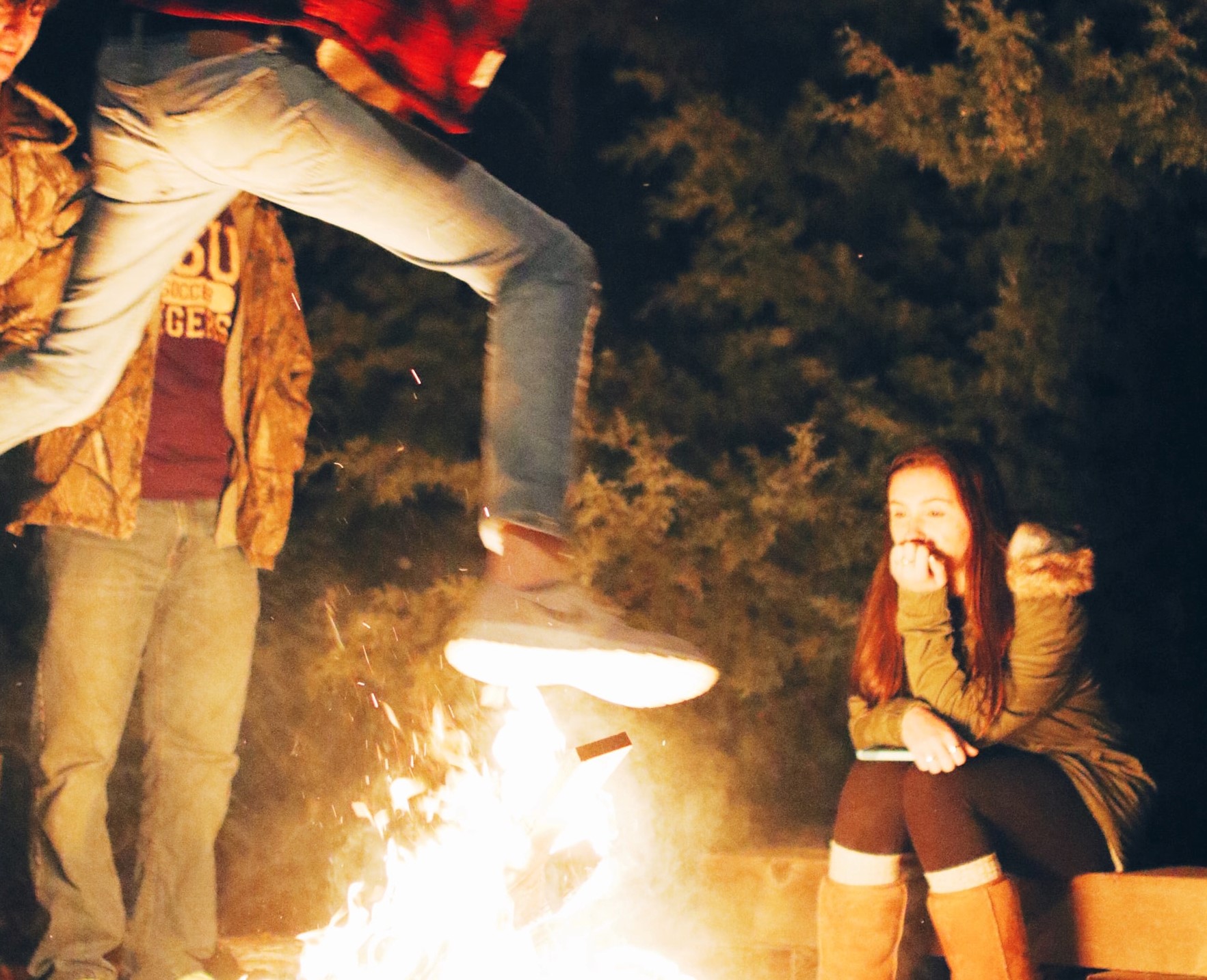 Jumping over fire