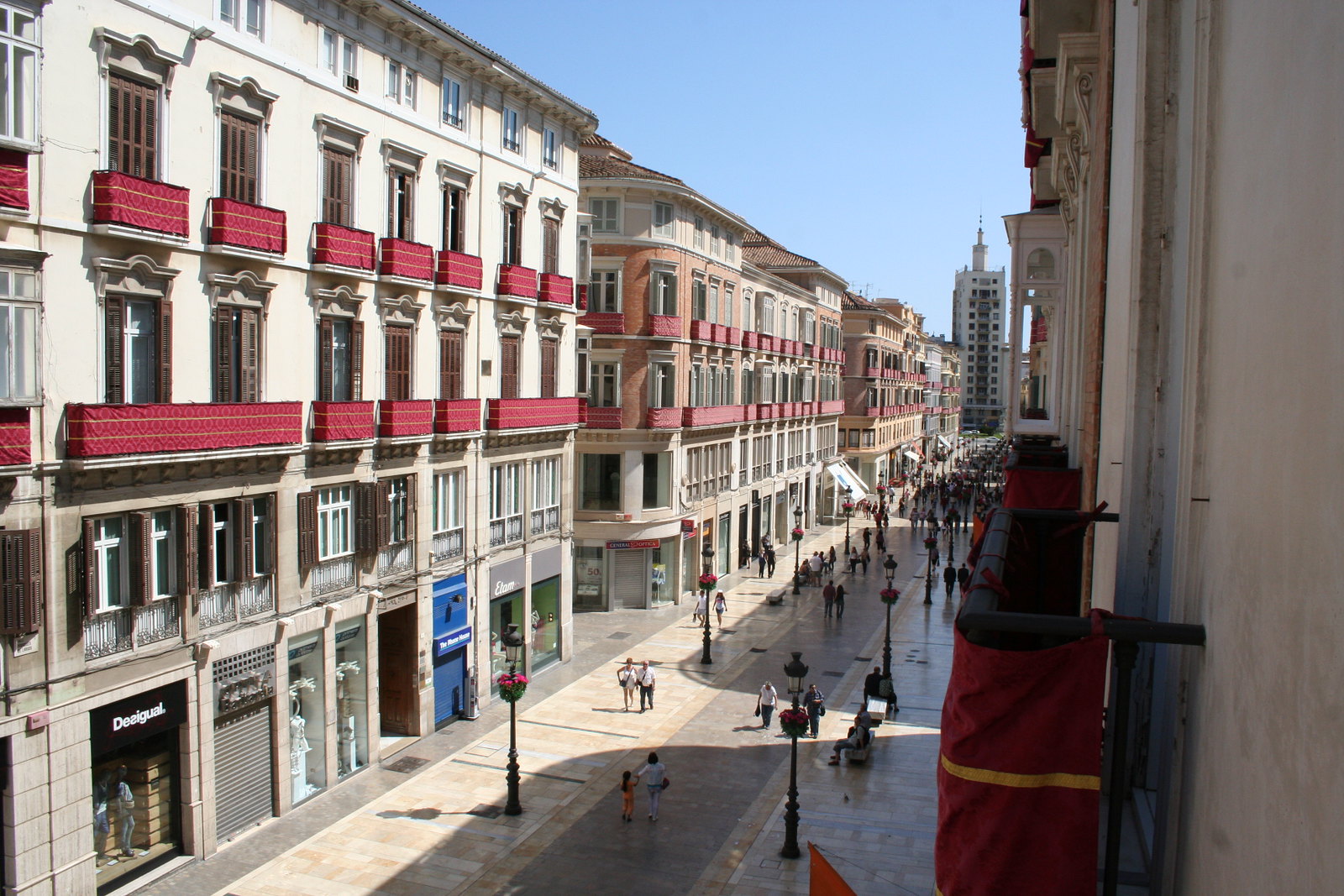 Larios Street, Málaga, Spain.