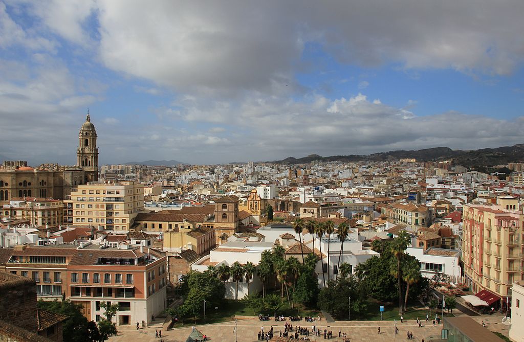 View of Malaga from top