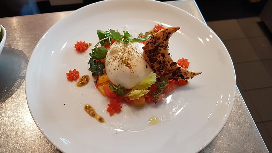 Burrata cheese dish