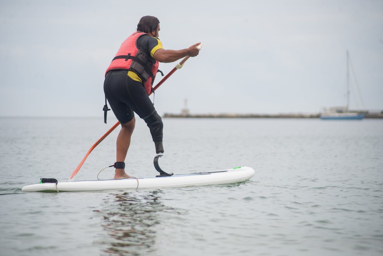 paddle boarding