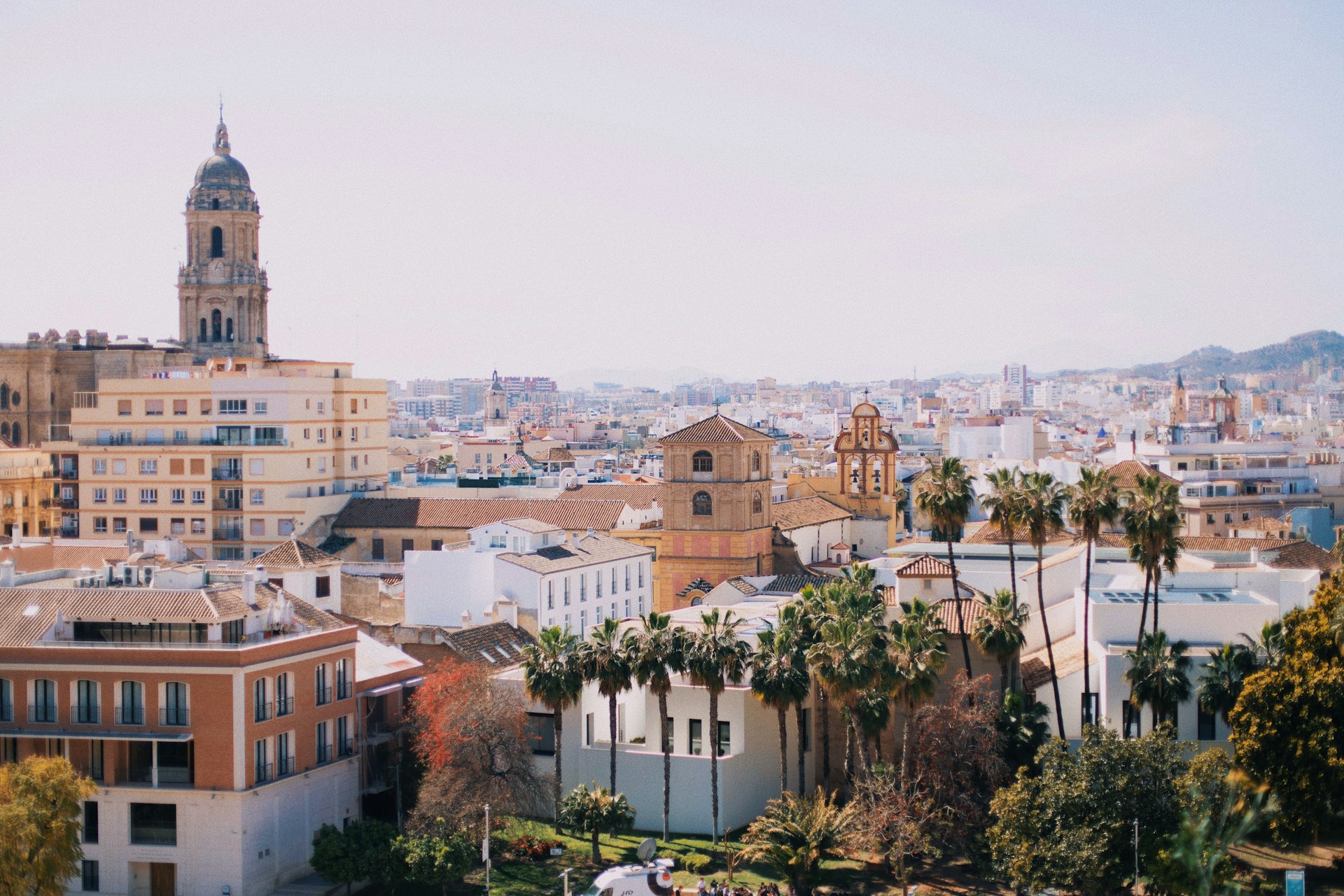 Overview of Malaga from top.