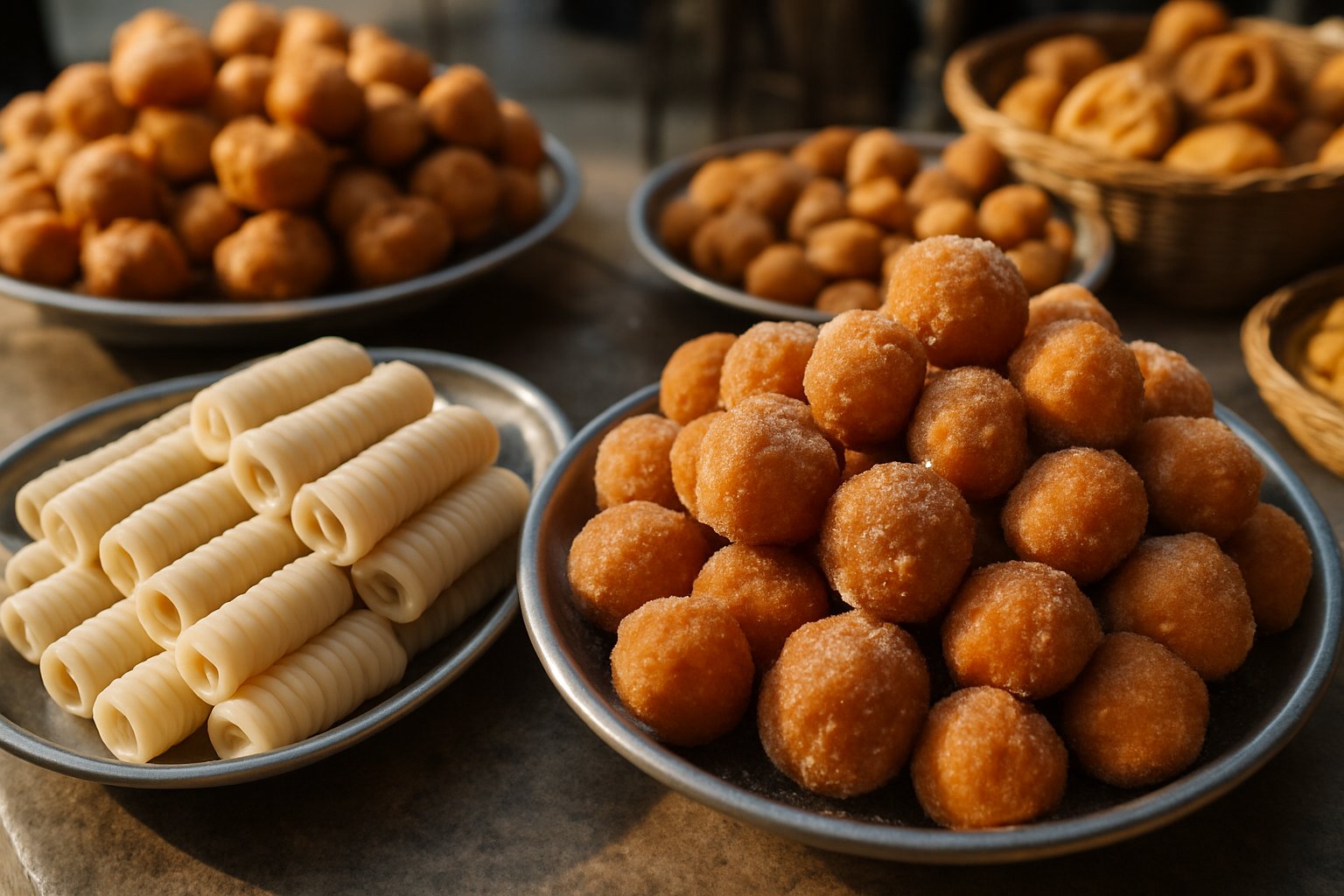 buñuelos huesos de santo pastries
